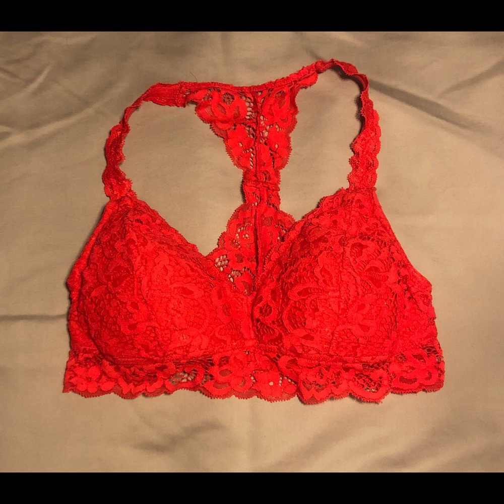 ✨XS red lace racer back bralette from target✨